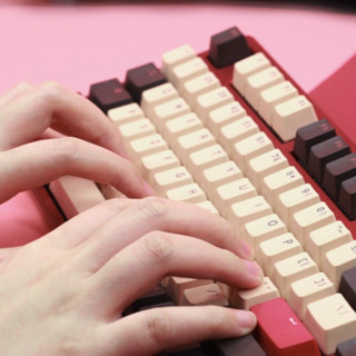 Ducky 吉利鸭 9108 蔷薇 108键 有线机械键盘 红色 ttc爱心轴 单光