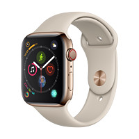 Apple 苹果 Watch Series 4 智能手表 44mm GPS+蜂窝网络 金色不锈钢表壳 岩石色运动型表带（GPS）