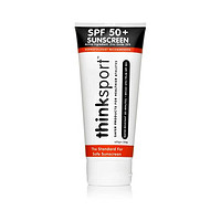 thinksport 美国进口Thinksport 户外防晒霜防晒乳 SPF50+ 177ml 温和易清洗 大包装家庭款男女通用款