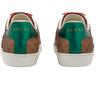 GUCCI 古驰 Ace系列 哆啦A梦联名 女士低帮帆布鞋 655034 2SZ10 9765 米色/乌木色 35.5