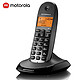 MOTOROLA 摩托罗拉 Motorola)数字无绳电话机 无线座机 单机 办公家用 来电显示 三方通话 C1001XC(黑色)