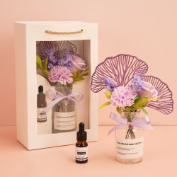 甜蜜点 紫色香皂花+花瓶套装