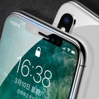 SmartDevil 闪魔 iPhone X 电镀抗指纹钢化前膜 2片装