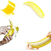香蕉削皮器和切片器 2 件套左手或右手香蕉!