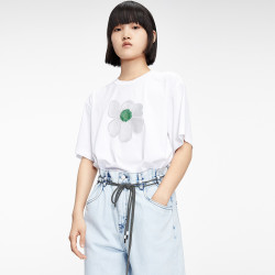 MO&Co. 摩安珂 MBA1TEE017 赛络纺花朵T恤