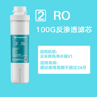 现货秒发 云米净水器X1滤芯1号PAC复合滤芯2号3号后置活性炭 2号100加仑RO(云米X1专用)