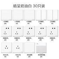 APC 施耐德 皓呈系列 开关插座面板套装 30只装