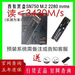 Western Digital 西部数据 西数 WD sn750 SN750 500G 1TB 黑盘 固态硬盘 nvme ssd 铠侠