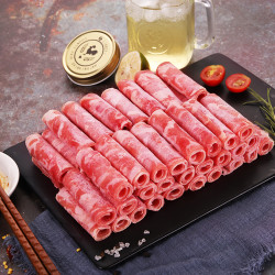 科尔沁 肥牛卷 500g  国产调理肥牛肉卷1斤