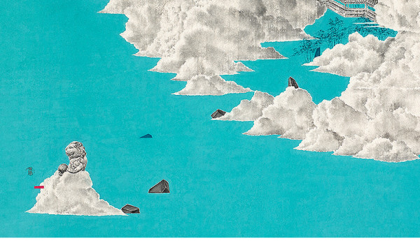 仟象映画 丁文卿 春未觉 新中式书房装饰画 60x30cm 油画布