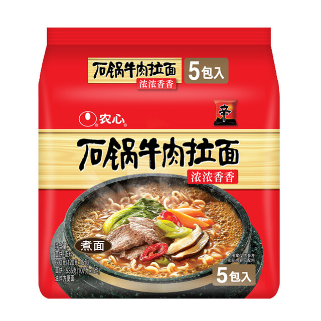 农心 辛拉面 石锅牛肉面120g*5包