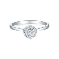 CHOW TAI FOOK 周大福 U182141 女士圆形18K白金钻石戒指