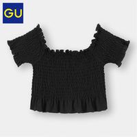 GU 极优 330476 女装细褶T恤
