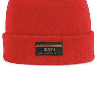 GUCCI 古驰 男士针织毛线帽 612118 4G332 红色 M