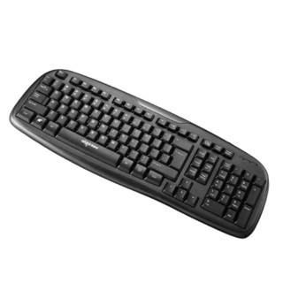 aigo 爱国者 W910 商务版 104键 有线薄膜键盘 黑色 无光