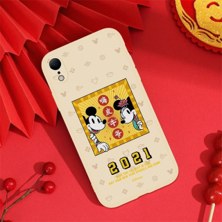 迪士尼DISNEY苹果xr手机壳iPhone xr保护套 全包液态硅胶超薄防摔卡通创意软壳男女款 嗨皮牛爷