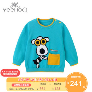 YeeHoO 英氏 儿童卫衣印花圆领套衣宝宝宽松休闲上衣 2021春夏新款 YRMEJ31017A 120CM