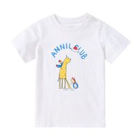 Annil 安奈儿 儿童短袖T恤 米白 140