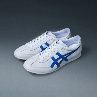 Onitsuka Tiger鬼塚虎男女款舒适透气运动休闲鞋MACHU RACER 1183B770 白色/蓝色 40