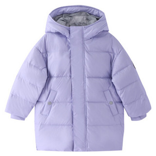 安奈儿童装儿童中长款羽绒服2020冬新款加厚保暖 石楠紫 150cm