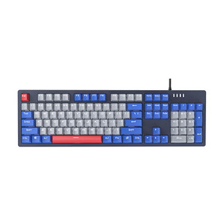 IPASON 攀升 MPK20 104键 有线机械键盘 灰蓝色 国产红轴 单光
