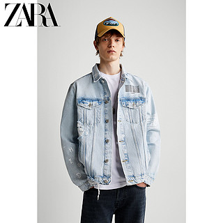 ZARA 01466414406 男装印花牛仔夹克