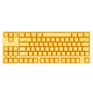 ikbc W200 87键 2.4G无线机械键盘 黄色 Cherry红轴 无光