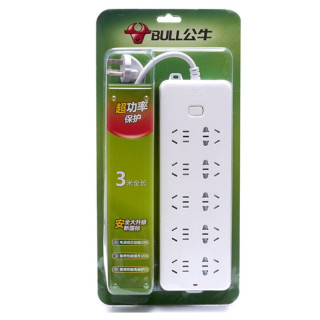 商品bull公牛gn218新国标延长线插座3m两个装