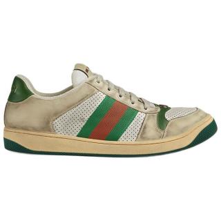 gucci 古驰 screener系列 男士低帮板鞋 546163 0yi20 9582 绿色 8.