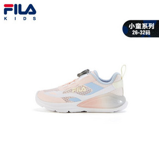 FILA KIDS斐乐童鞋儿童训练鞋2021夏新款男女童小童网面跑步鞋潮 珍珠红/天空蓝-PK-K14G132420F 30码/内长18.5cm