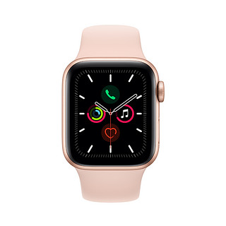 Apple 苹果 Watch Series 5 GPS+蜂窝款 智能手表 40mm 金色铝金属表壳 粉砂色运动型表带 (GPS）