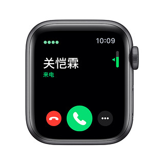 Apple 苹果 Watch Series 5 GPS+蜂窝款 智能手表 40mm 深空灰色铝金属表壳 黑色运动型表带 (GPS)