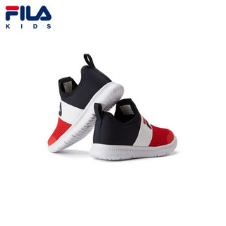 FILA KIDS斐乐童鞋男童运动鞋2021新款小童男宝宝网面透气儿童鞋 K54B152403 火红/传奇蓝-RN 27码/内长16.5cm