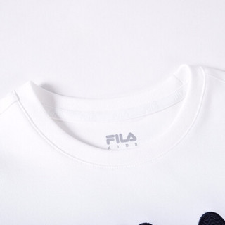 FILA 斐乐 Originale系列 K62B511104FWT 男童针织短袖衫 标准白 140cm
