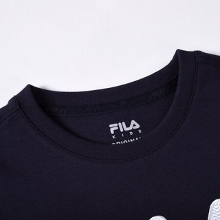 FILA 斐乐 Originale系列 K62B511104FNV 男童针织短袖衫 传奇蓝 110cm