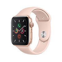 Apple 苹果 Watch Series 5 GPS款 智能手表 44mm 金色铝金属表壳 粉砂色运动型表带 (GPS）