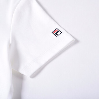 FILA 斐乐 Originale系列 K62B511104FWT 男童针织短袖衫 标准白 140cm