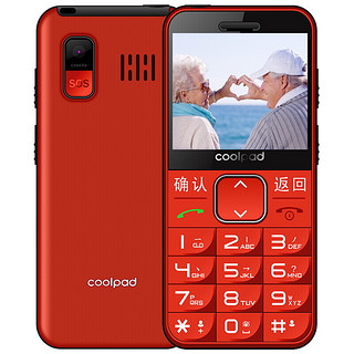 coolpad 酷派 S588 移动联通版 2G手机 典雅红