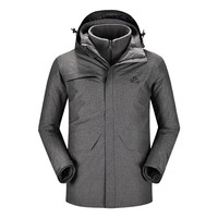 PELLIOT 伯希和 男子三合一冲锋衣 PE211040107 深灰花纱 L