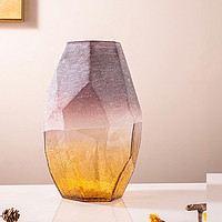 Racekish 新中式玻璃花瓶 几何玻璃工艺品创意家居装饰百搭软装摆件花器