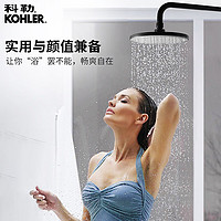 KOHLER 科勒 花洒套装家用黑色淋浴器官方授权店浴室挂墙式卫浴喷头28655T