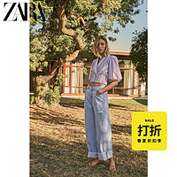 ZARA [折扣季] 女装 蓬蓬袖条纹衬衫 02555926330