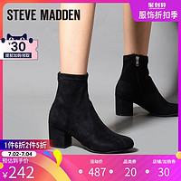 STEVE MADDEN 史蒂夫·马登 Steve Madden思美登 秋冬短靴女鞋 袜靴女 粗跟短筒女靴IRVEN