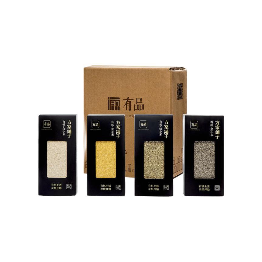 方家铺子 有机四色小米礼盒 500g*4盒