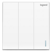 legrand 罗格朗 仕典系列 K8/33/1/2AE 三开单控开关 玉兰白