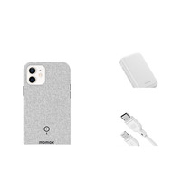 MOMAX 摩米士 IP97 移动电源+无线充电宝+快充线 白色 5000mAh Type-C 20W快充+10W无线充电