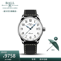 BALL 波尔 表(BALL) 瑞士机械表 铁路传承系列时间标准 男表40mm 经典复刻 搪瓷表盘 透视底盖 黑色NM3288D-LBKJ-WH