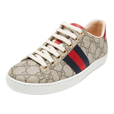 GUCCI 古驰 Ace系列 女士低帮帆布鞋 499410 K2LH0 9768