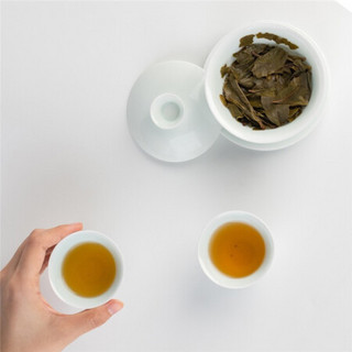 小米有品 稀雀清代经典造型手工影青釉盖碗茶杯套装家用陶瓷喝茶碗中式茶碗陶瓷茶具套装 1套/盒