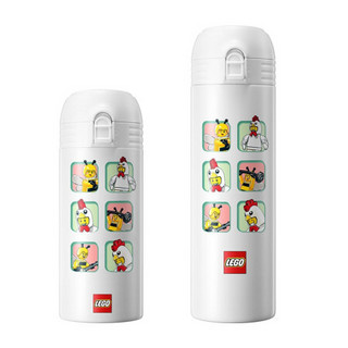 乐高（LEGO）乐高水杯 经典创意系列 Classic IP限定保温杯 表情头像真空弹跳杯350ML+500ML套装